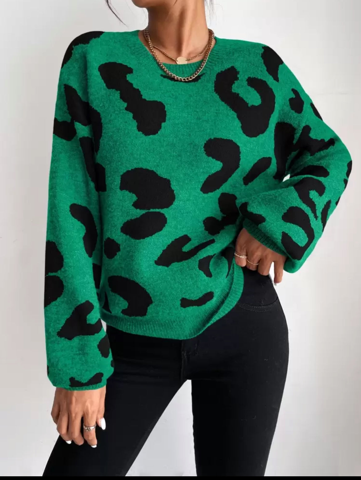 Green Leopard Comfy Jersey