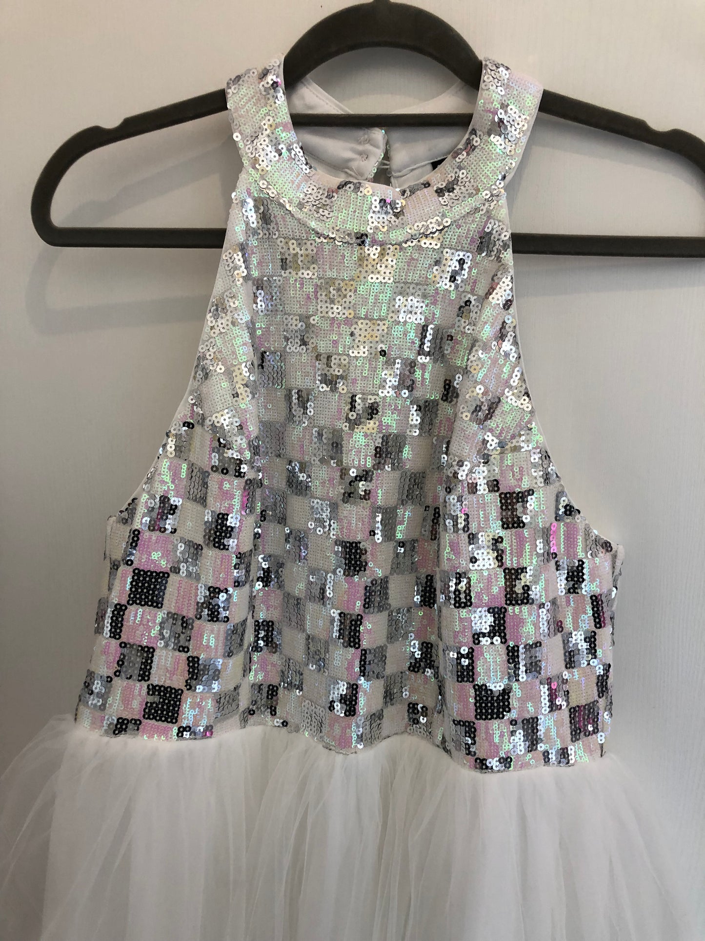 White Sequin Dress