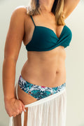 Push-Up Teal Twist Bikini Set (Wrap Sold Separately)