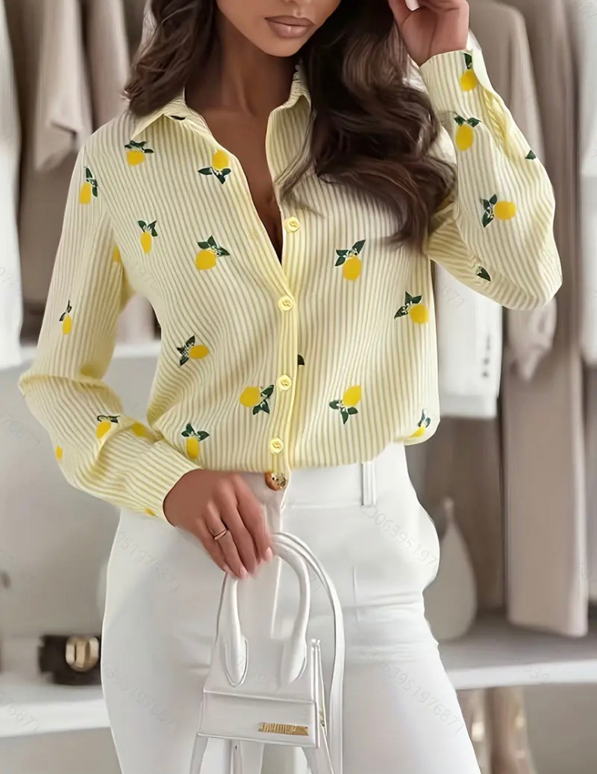 Butter Yellow Lemon Blouse
