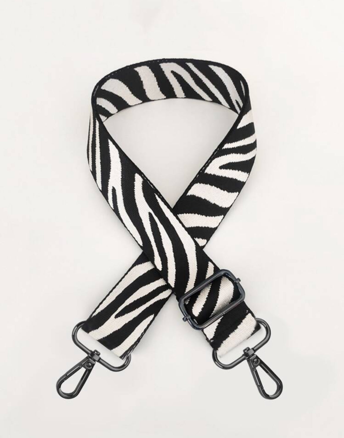 Zebra Patterned Adjustable Bag Strap