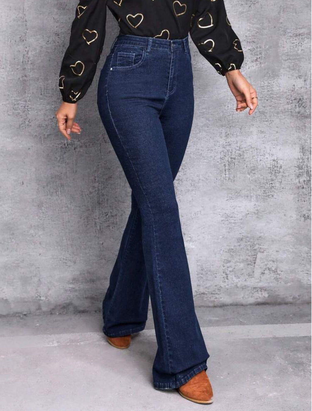 Blue TALL High Waist Flare Leg Jeans