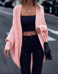 Batwing Knit Cocoon Cardigan – Pink