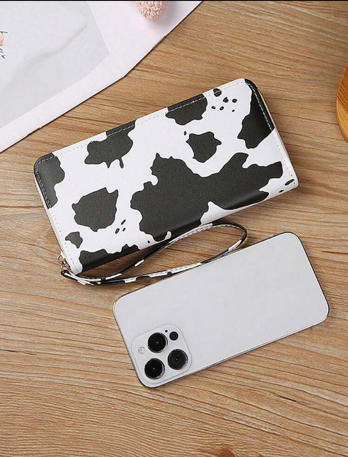 Black and White Cow Print Purse