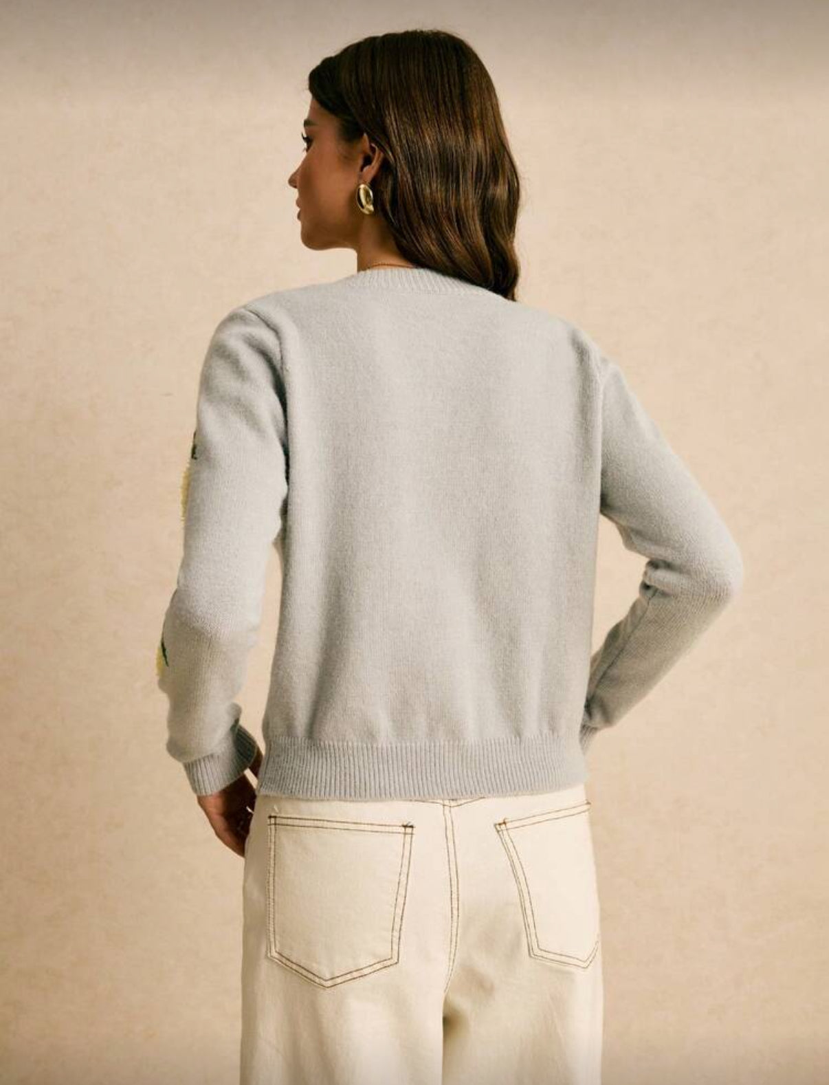 Embroided Lemon Cardigan