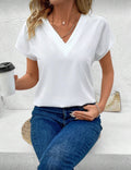 White V Neck Blouse