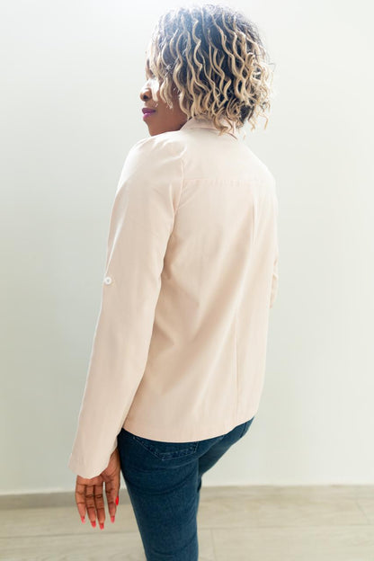 SHEIN Essnce Women Plain Simple Daily Blazer Jacket