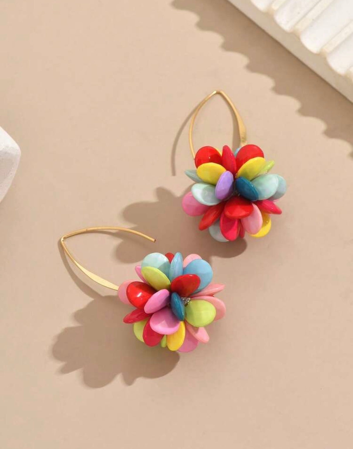 Colour Pop Flower Drop Earrings