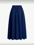 Navy Blue Curve Skirt