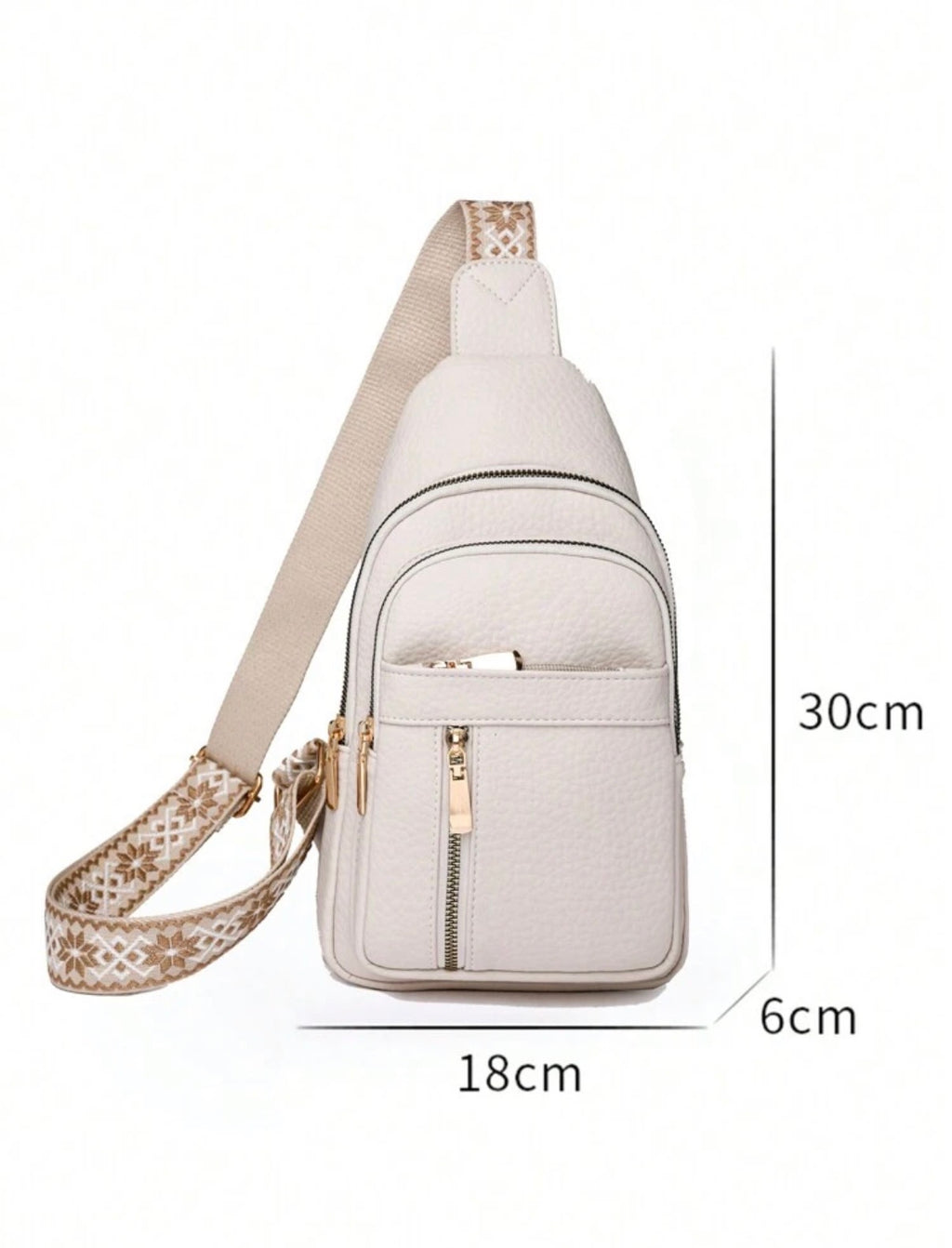 White  Luxe Sling Crossbody Bag