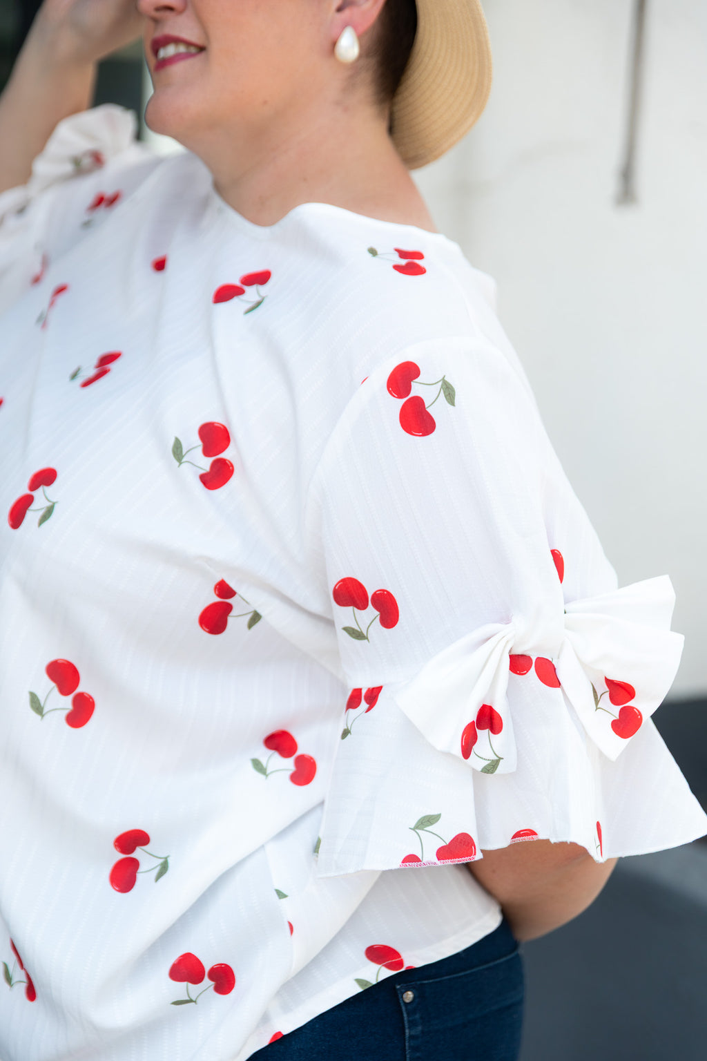 Cherry Print Curve Top 🍒