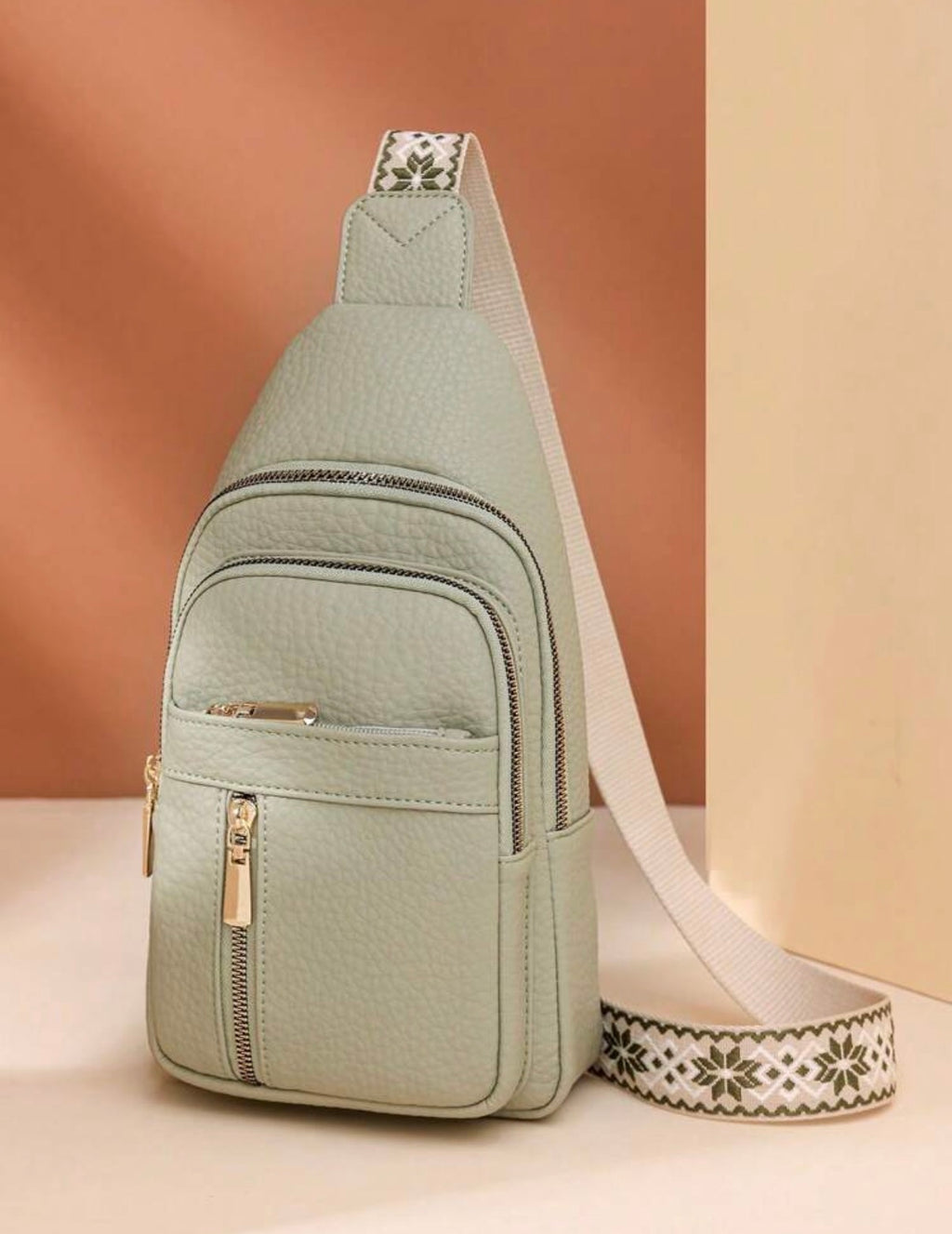 Green Luxe Sling Crossbody Bag