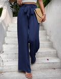 Navy Blue Wide Leg Pants