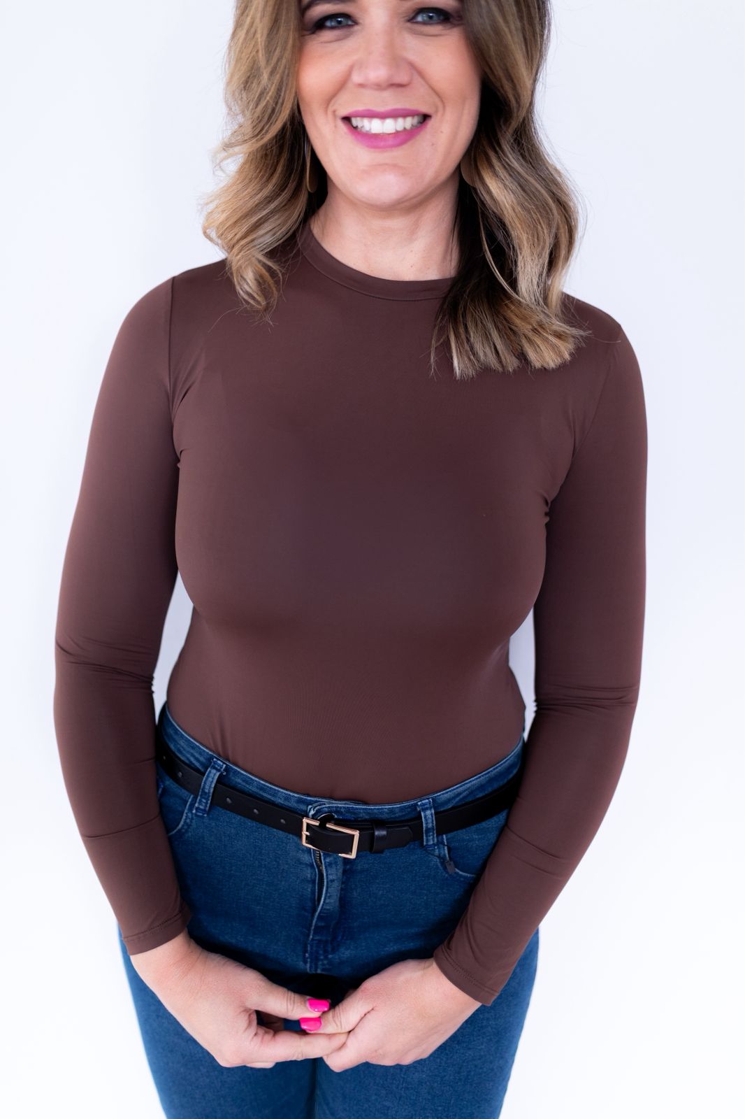 Chocolate Brown Skims-Inspired Sculpting Bodysuit – Sleek & Seamless