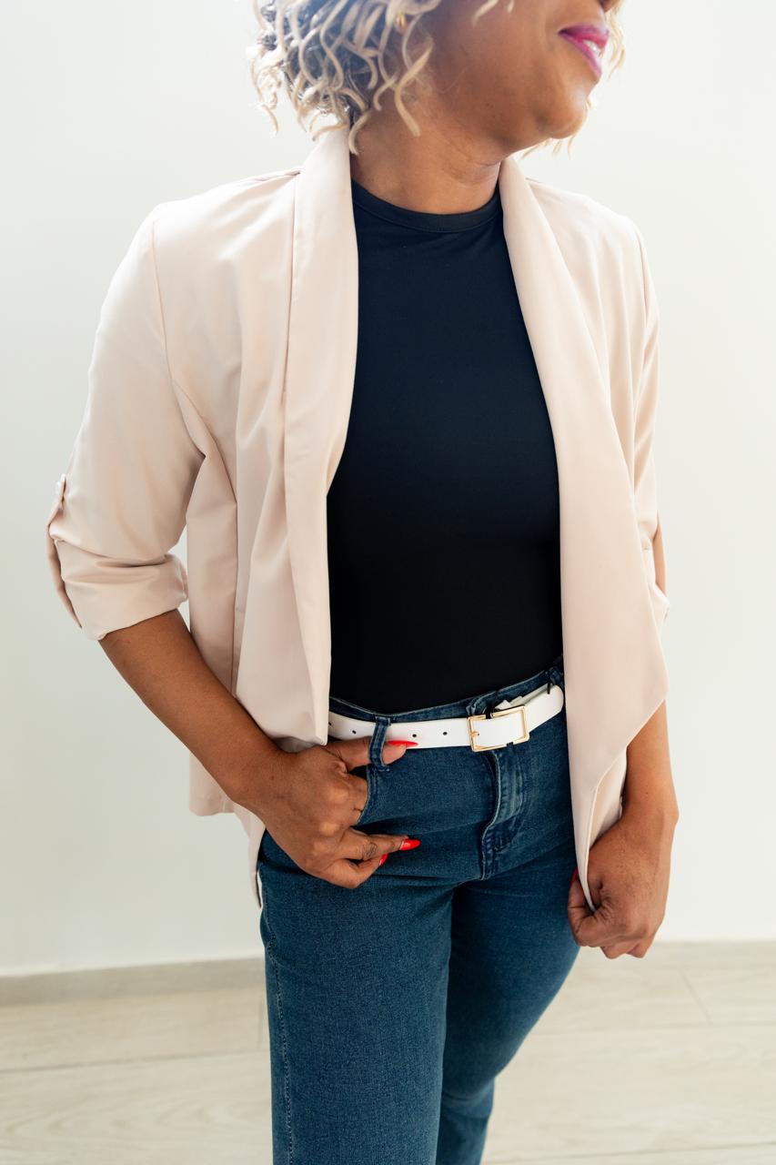 SHEIN Essnce Women Plain Simple Daily Blazer Jacket
