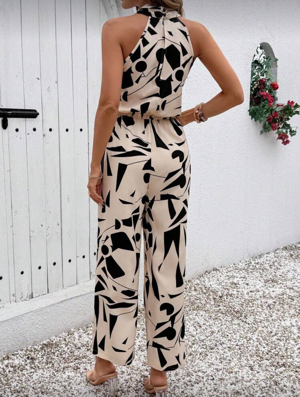 Twist Knot Jumpsuit, Floral Print Jumpsuit