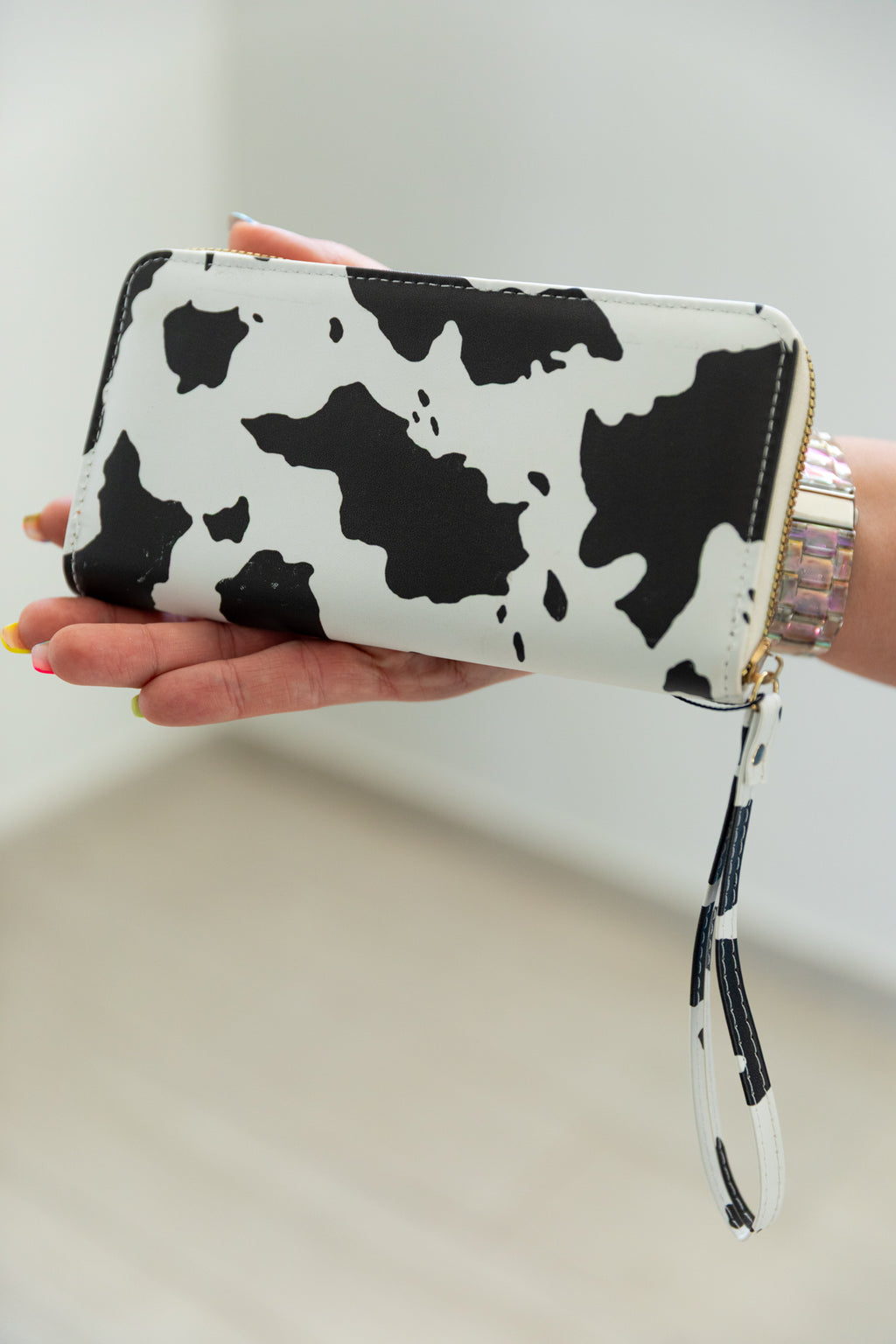 Black and White Cow Print Purse