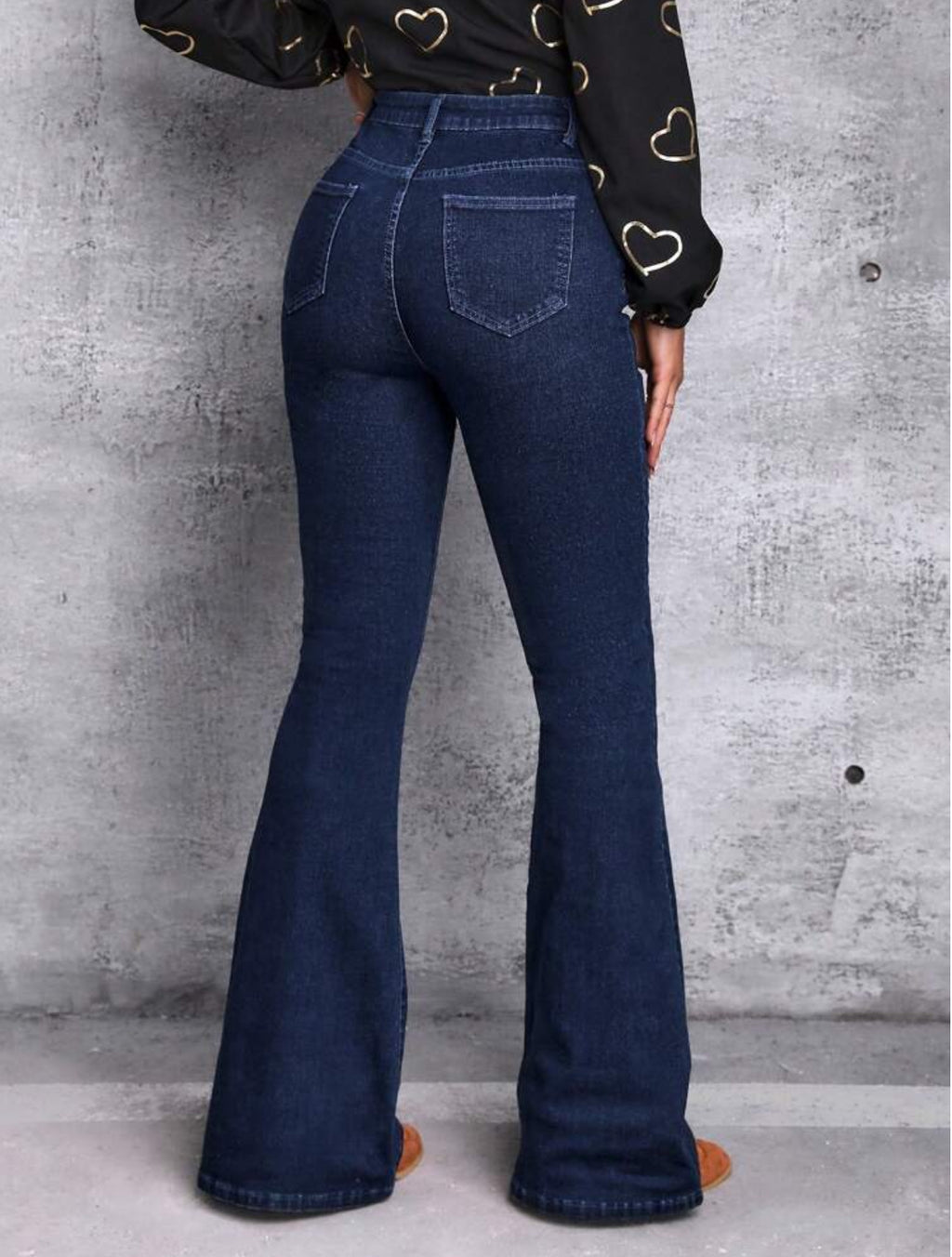 Blue TALL High Waist Flare Leg Jeans