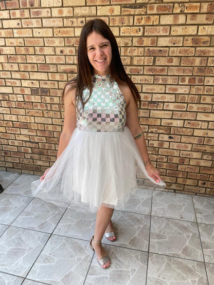 White Sequin Dress