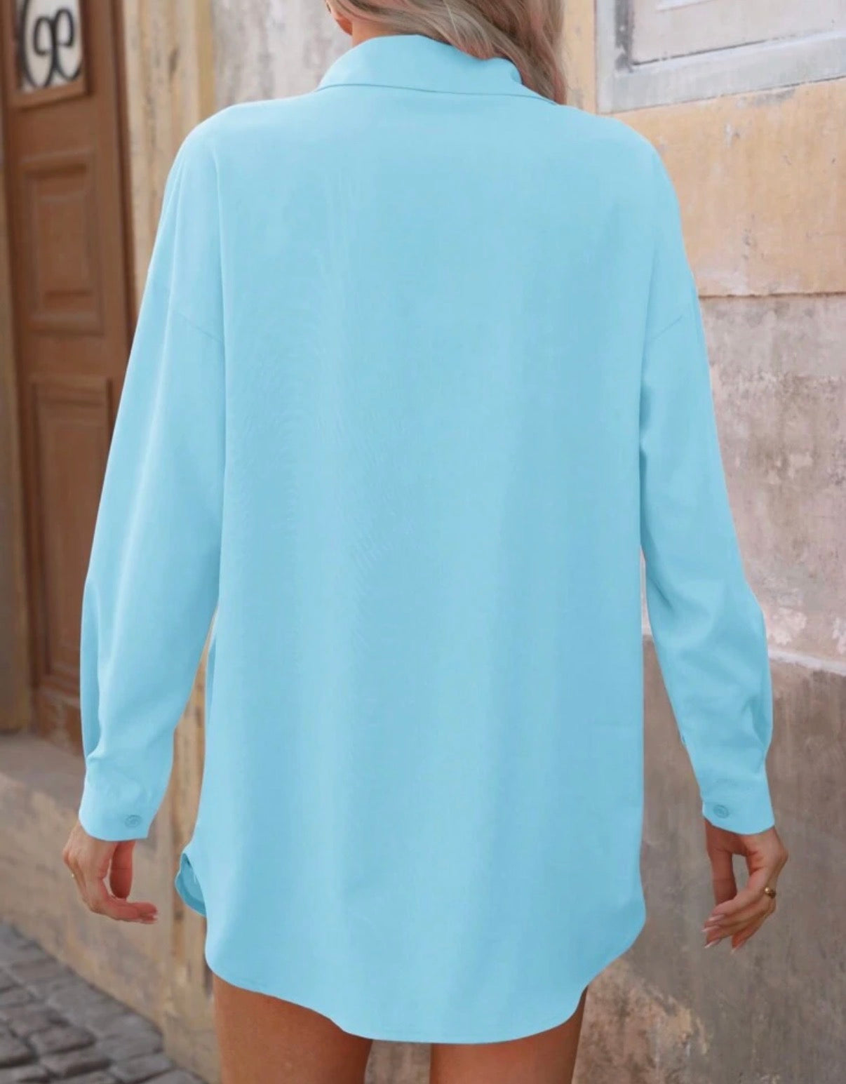 Baby-Blue-Oversized-Button-Up-Blouse-back
