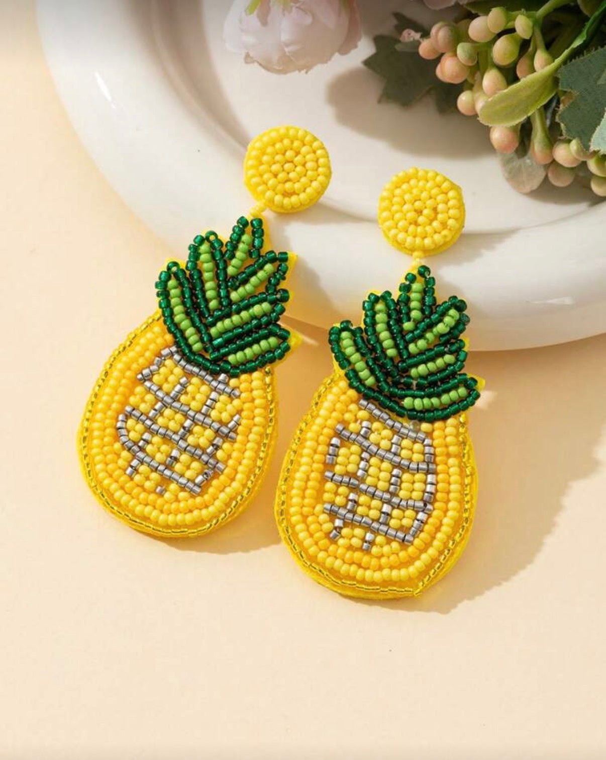 Beaded-Statement-Pineapple-Earrings-side