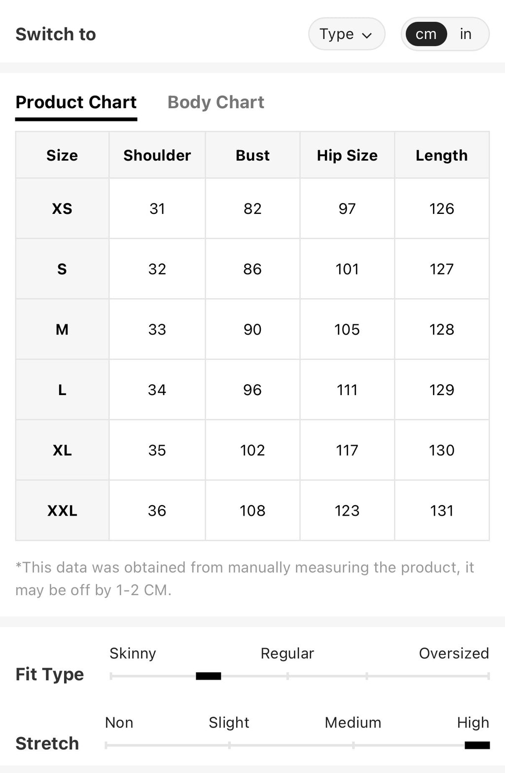 Black-Everyday-Basics-T-Shirt-Side-Slit-Maxi-Dress-sizing-chart