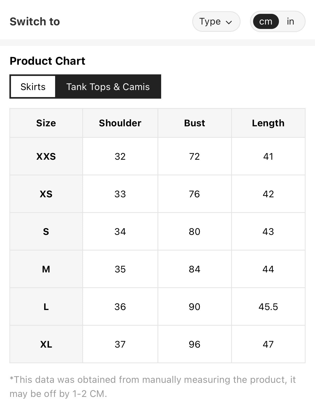 Black-Sleeveless-Neutral-Black-Maxi-Skirt-Botanical-Breeze-Two-Piece-Set-sizing-chart