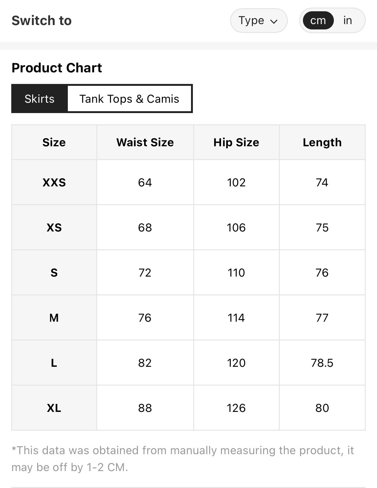 Black-Sleeveless-Neutral-Black-Maxi-Skirt-Botanical-Breeze-Two-Piece-Set-sizing-chart2