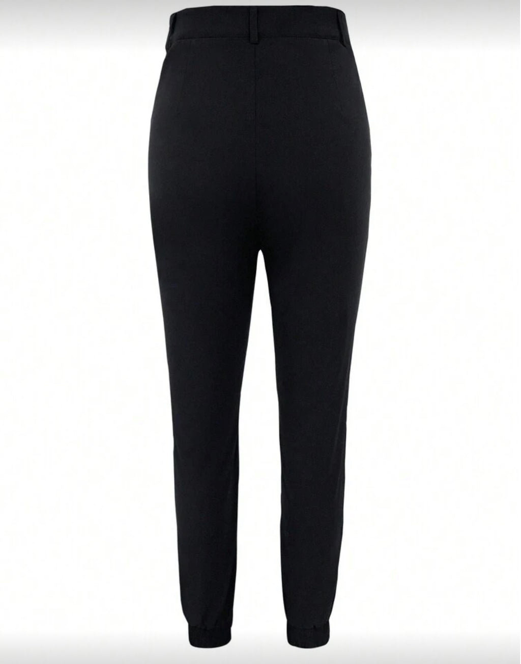 Black-Slim-Fit-Light-Weight-cuffed-Pants-back