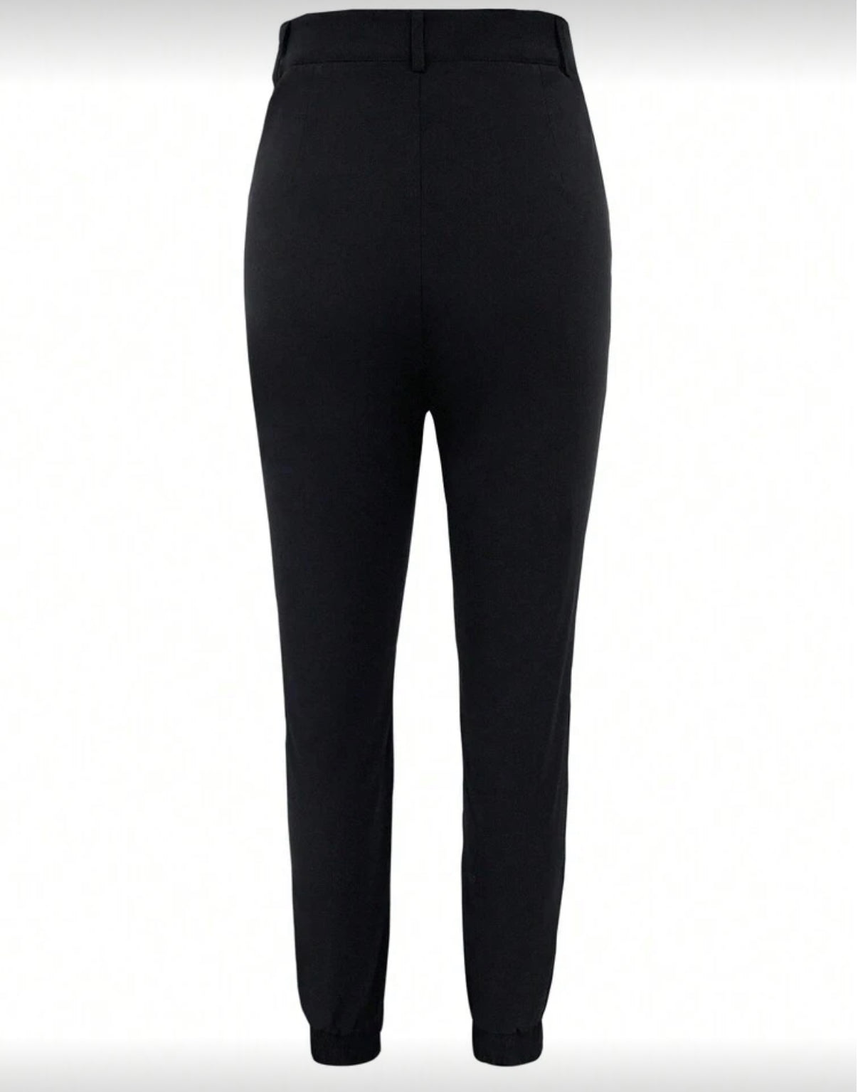 Black-Slim-Fit-Light-Weight-cuffed-Pants-back