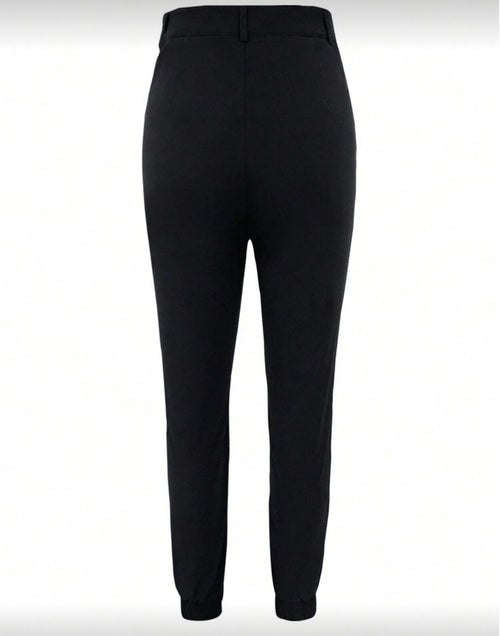Black-Slim-Fit-Light-Weight-cuffed-Pants-back