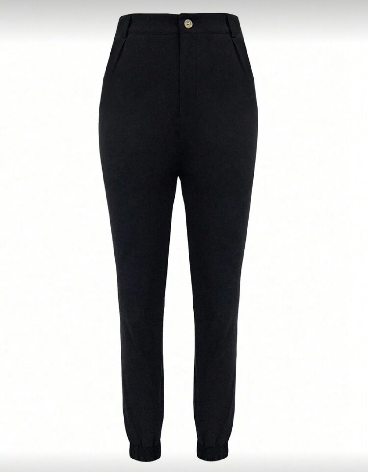 Black-Slim-Fit-Light-Weight-cuffed-Pants-front2