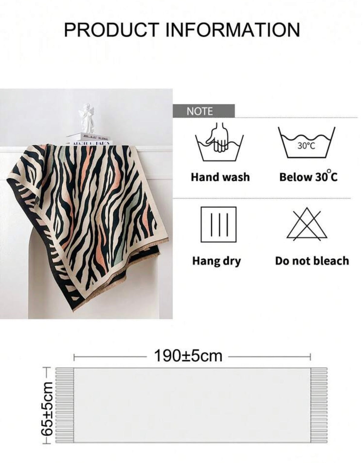 Black-White-Multi-Pastel-Zebra-Print-Winter-Scarf-sizing-chart