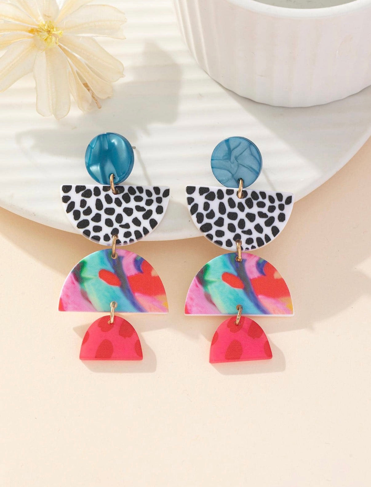 Blue-Pink-Multi-Bright-Light-Earrings-front