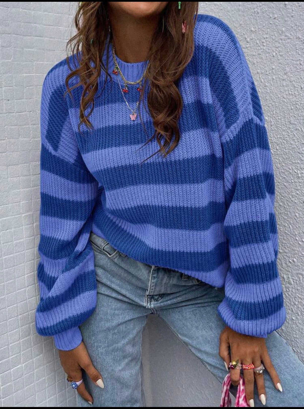 Blue-Stripe-Drop-Shoulder-Knit-Jersey-front