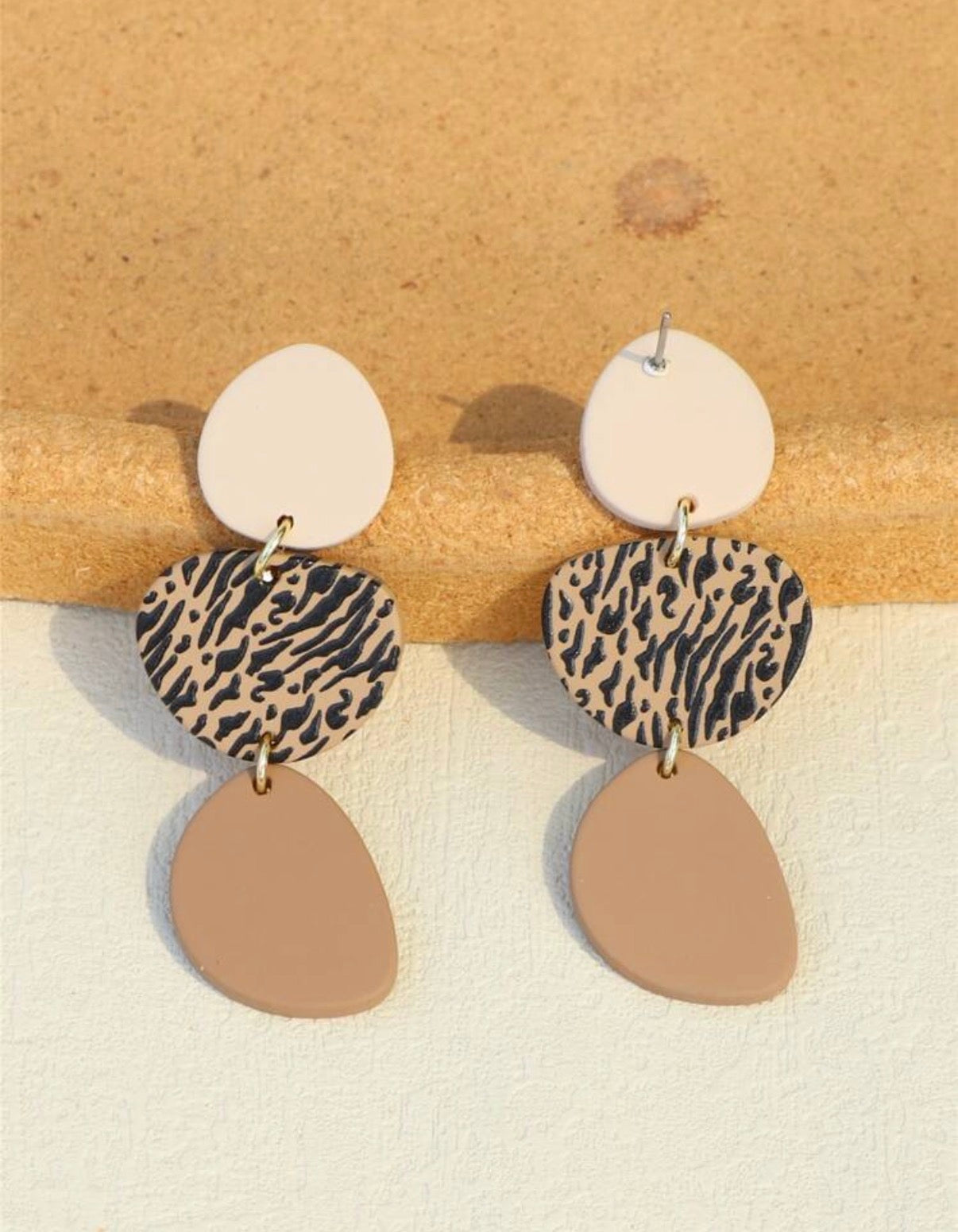 Brown-Animal-Print-Geometric-Statement-Earrings-lifestyle