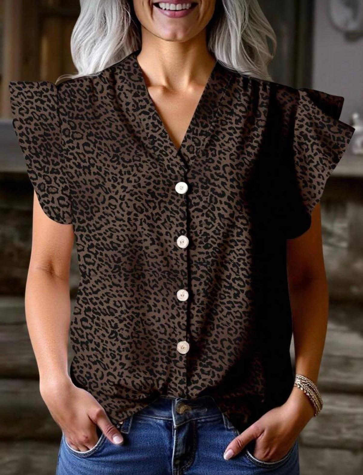 Brown-black-leopard-print-blouse-front