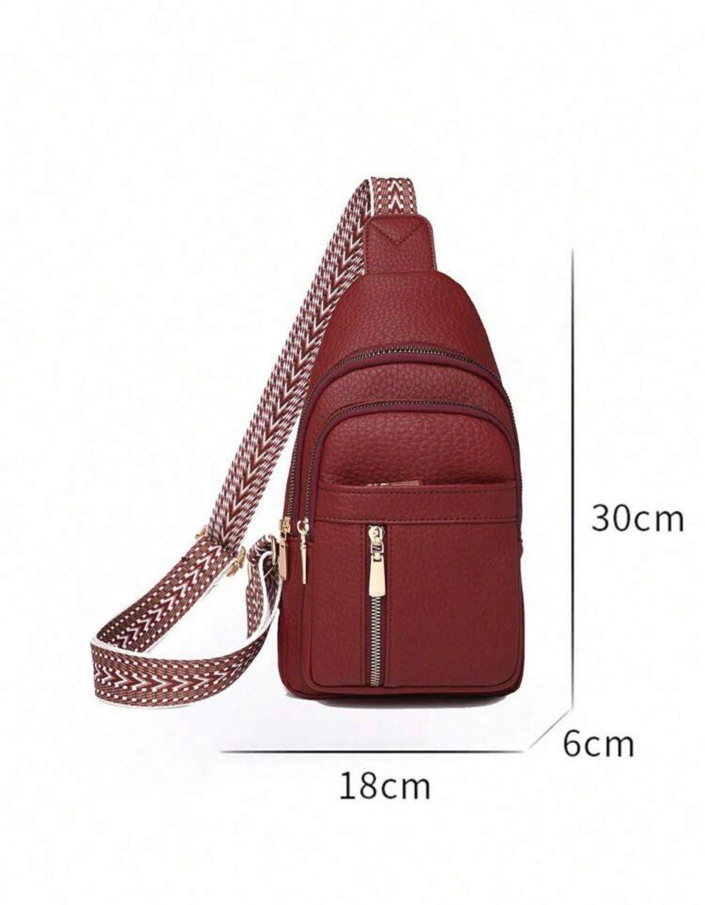 Burgundy-Luxe-Sling-Crossbody-Bag-size