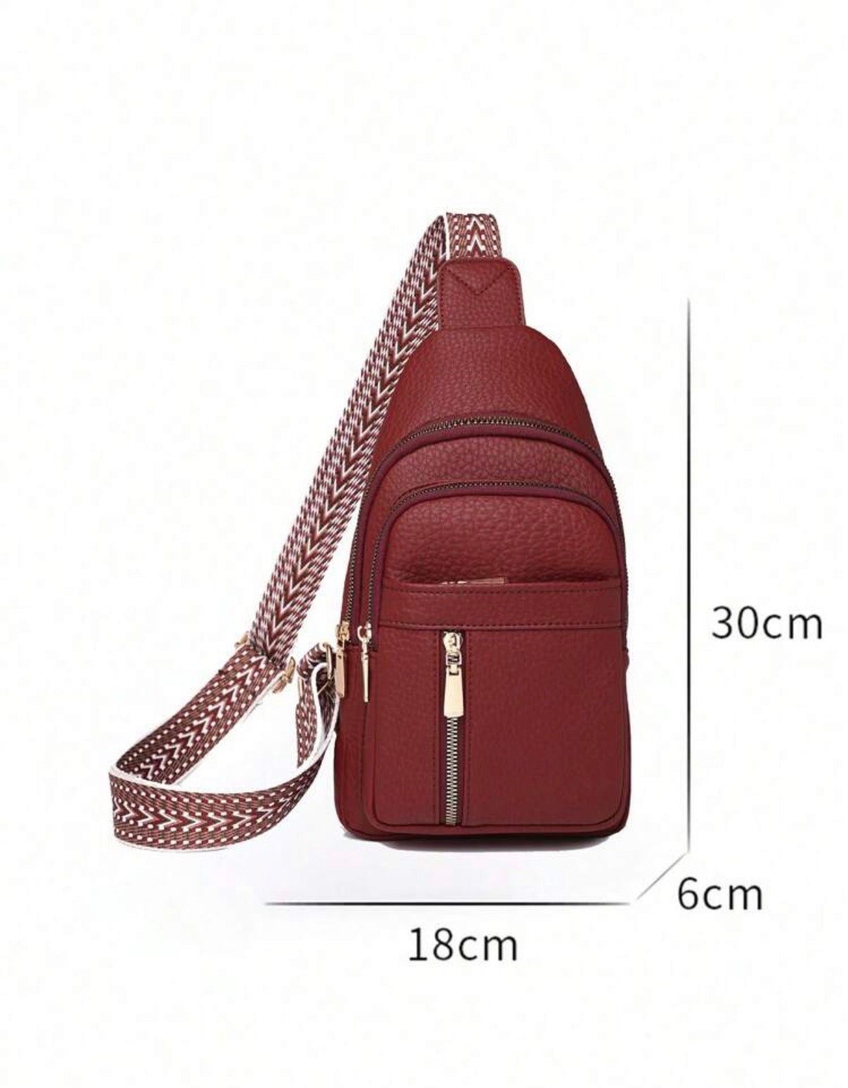 Burgundy-Luxe-Sling-Crossbody-Bag-size
