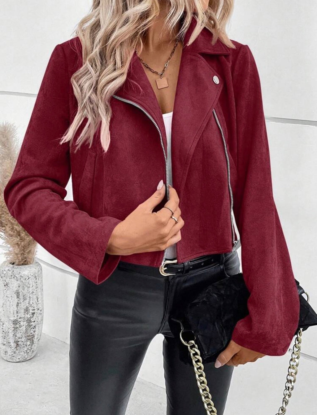 Burgundy-Suede-Biker-Jacket-front
