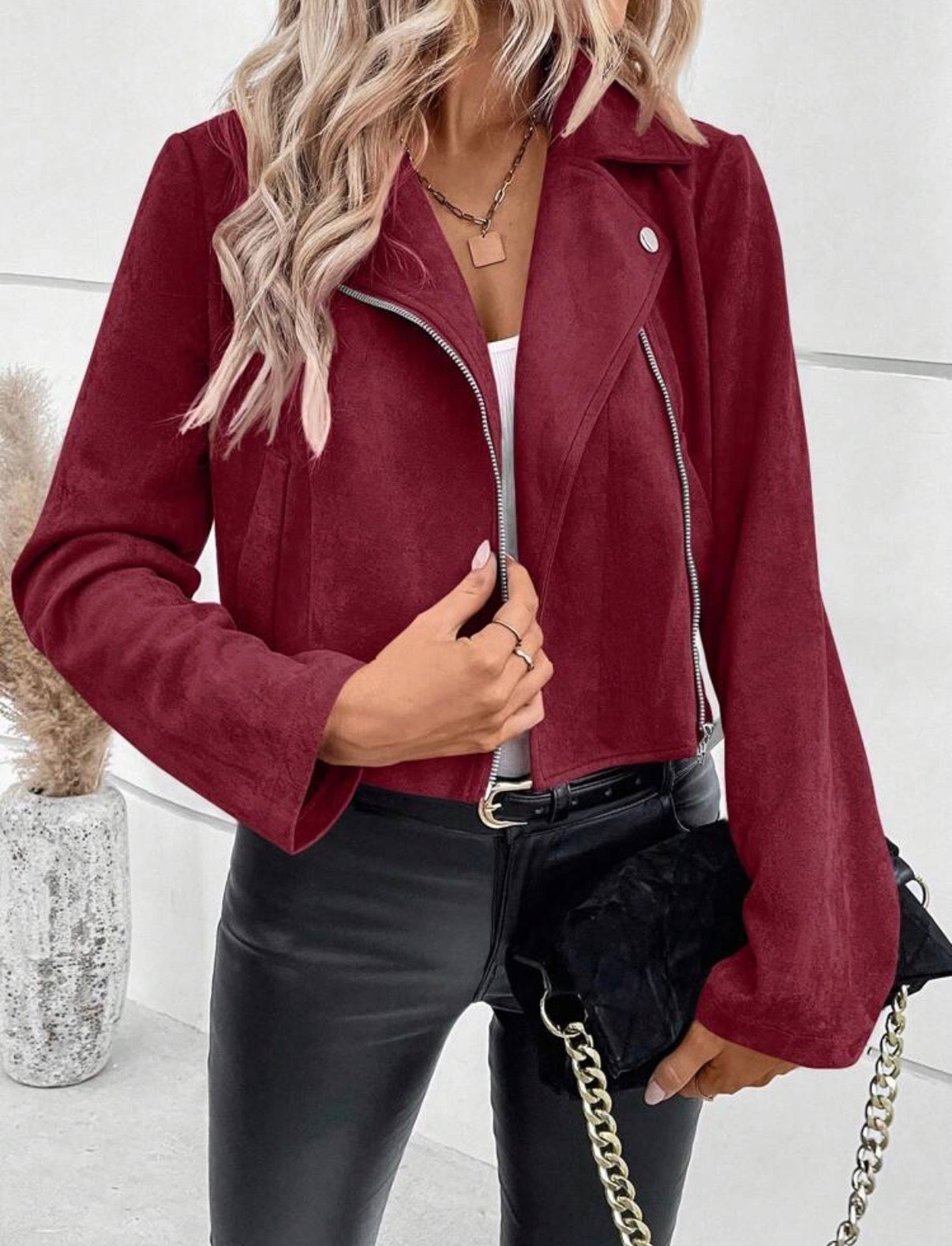 Burgundy-Suede-Biker-Jacket-front