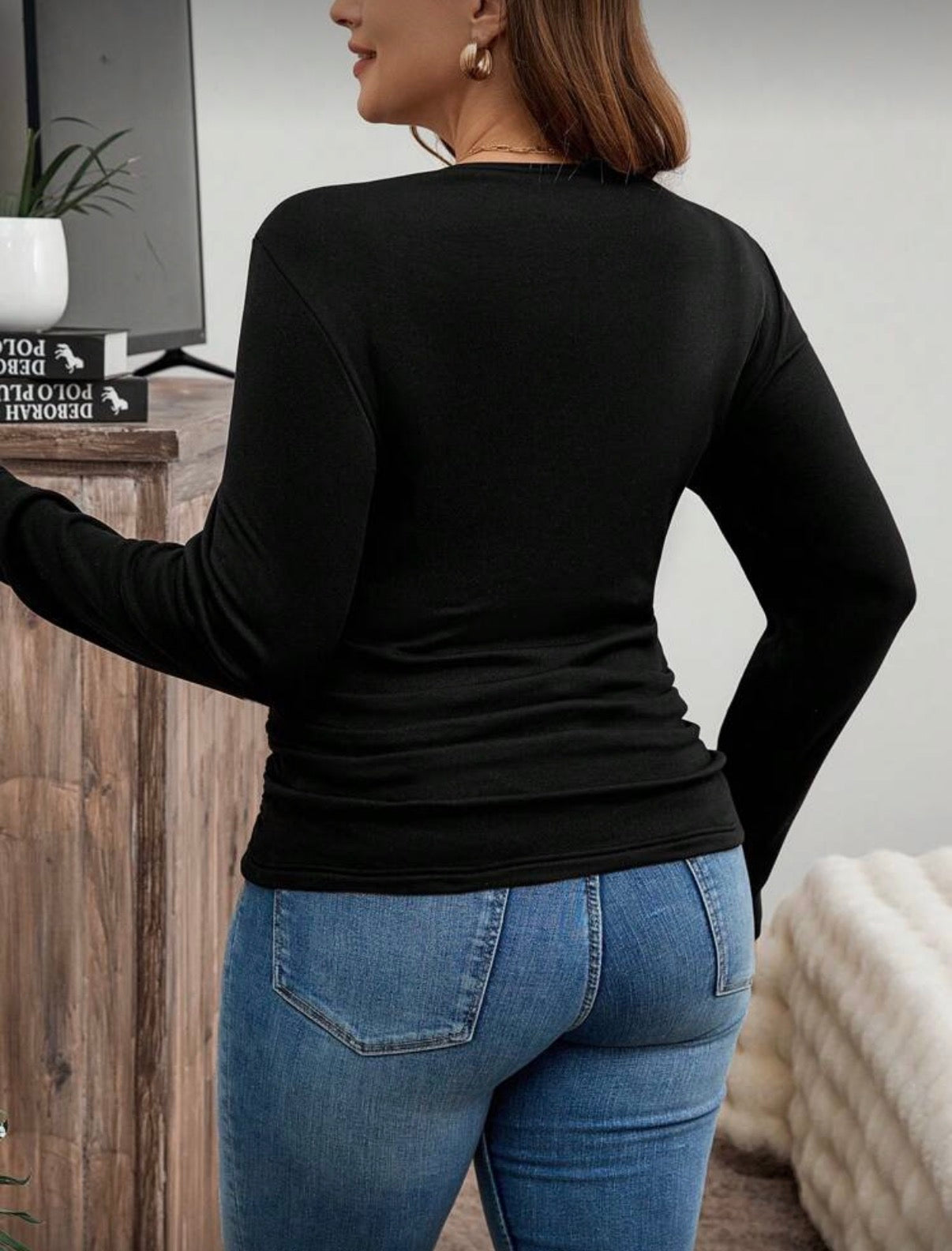 CURVE-Basic-Black-Long-Sleeve-Winter-Thermal-Top-back
