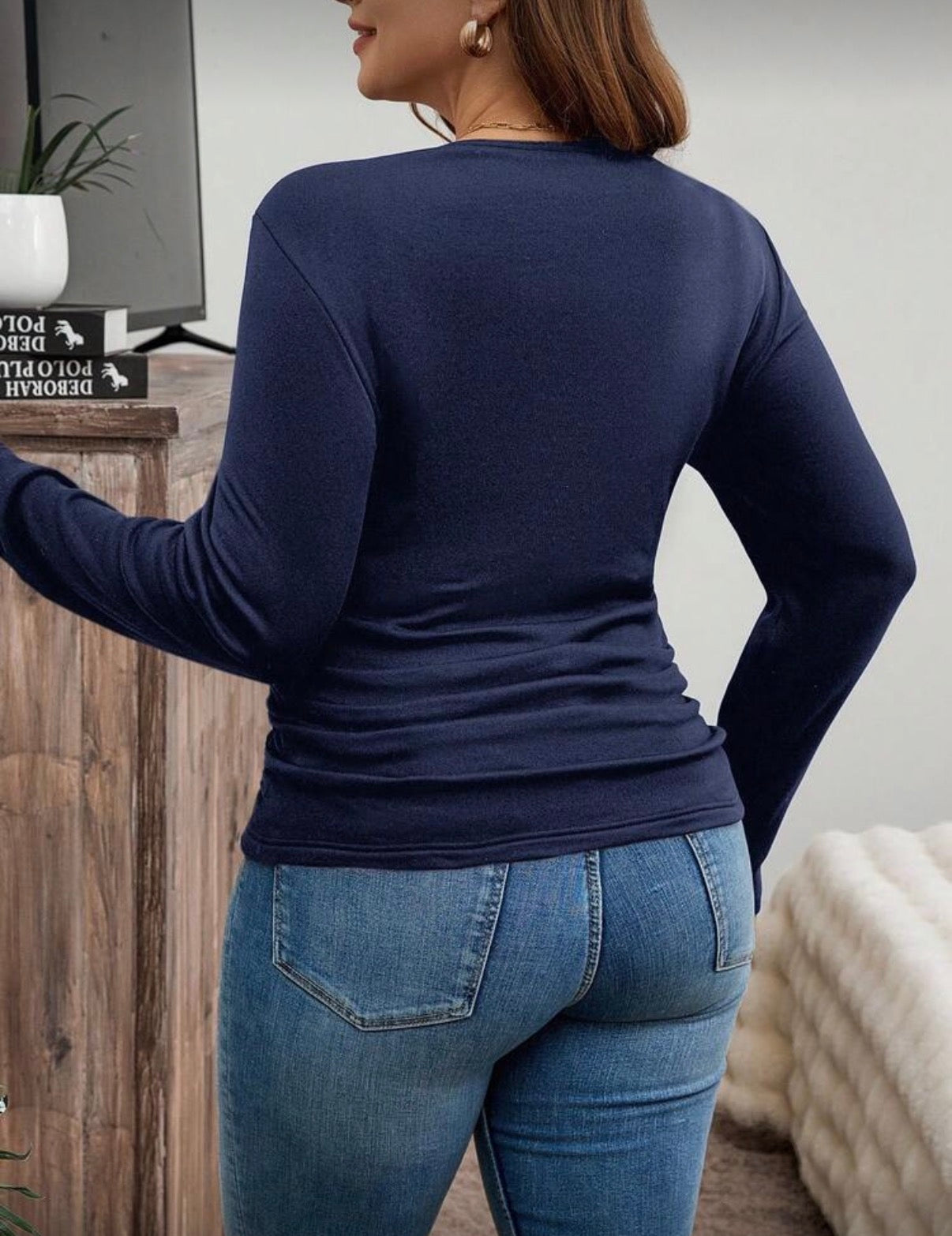 CURVE-Basic-Blue-Long-Sleeve-Winter-Thermal-Top-back