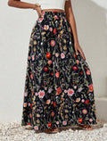 CURVE-Black-Floral-Easy-Fit-Waist-Maxi-Skirt-side