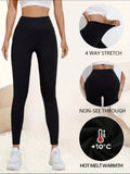CURVE-Black-WInter-Thermal-Lined-High-Waist-Leggings-front