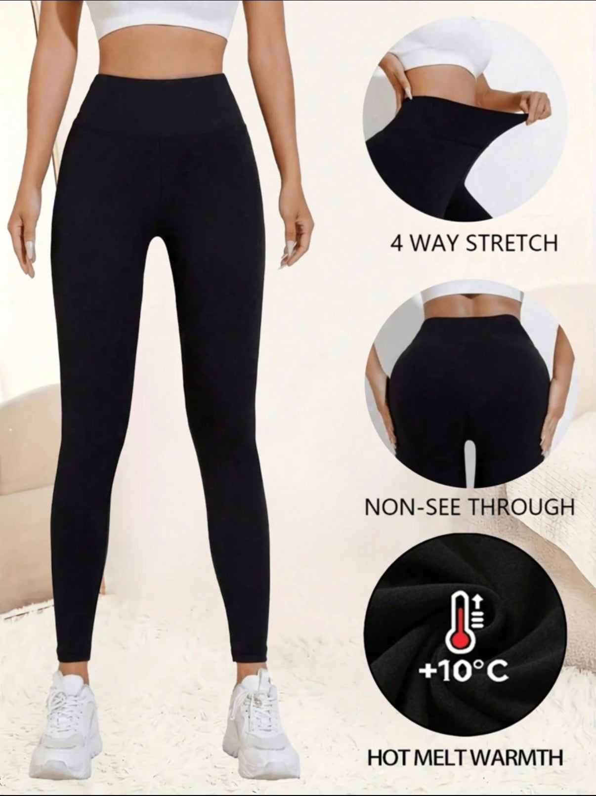 CURVE-Black-WInter-Thermal-Lined-High-Waist-Leggings-front
