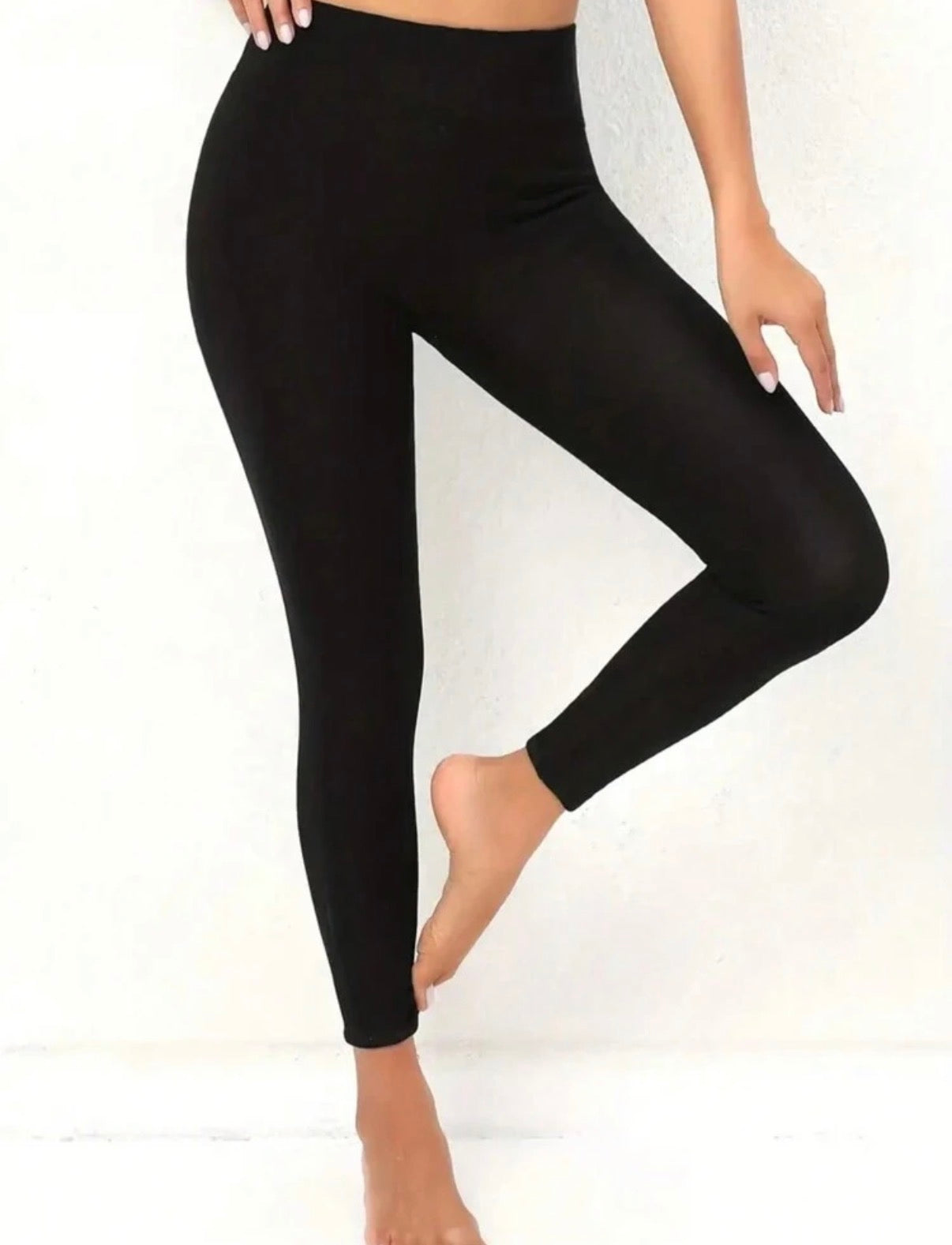 CURVE-Black-Winter-Fleece-Lined-Leggings-front-lifestyle