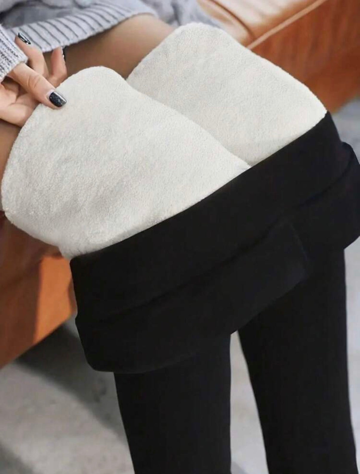 CURVE-Black-Winter-Fleece-Lined-Leggings-side-lifestyle