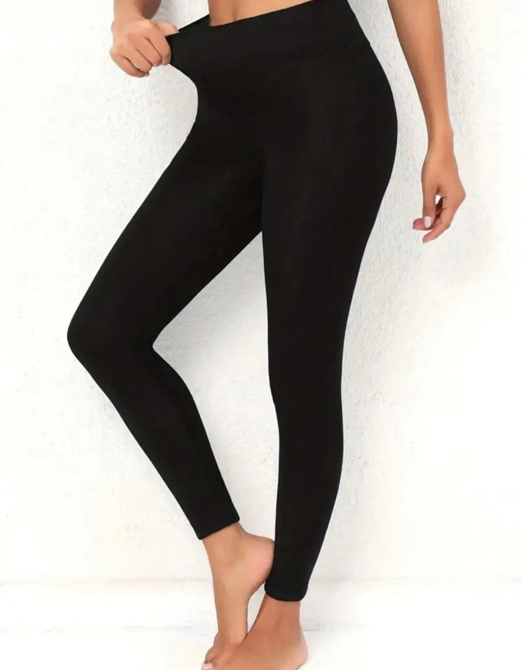 CURVE-Black-Winter-Fleece-Lined-Leggings-side