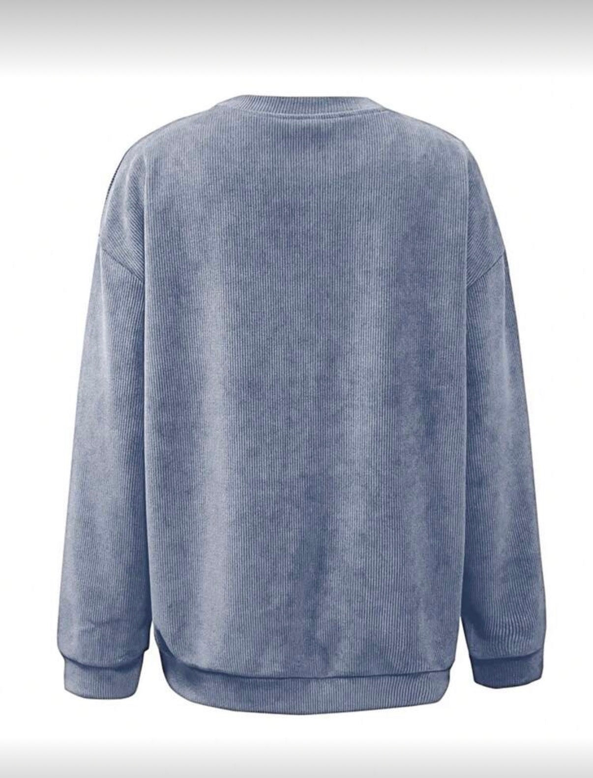 CURVE-Blue-White-Leopard-Star-Corduroy-Sweatshirt-back